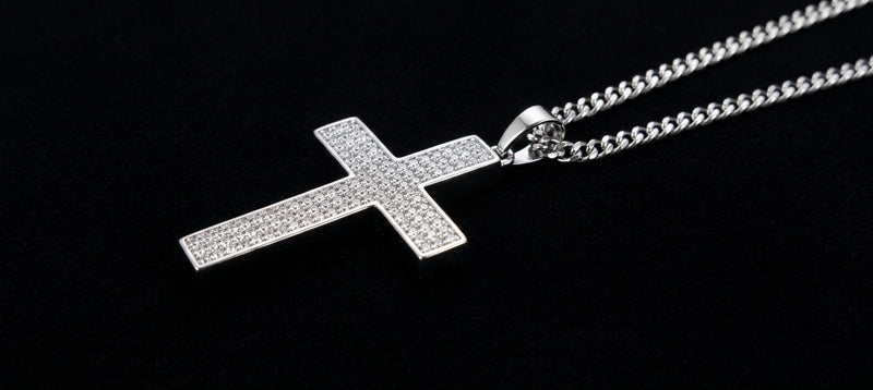 CHROME BURIAL CROSS