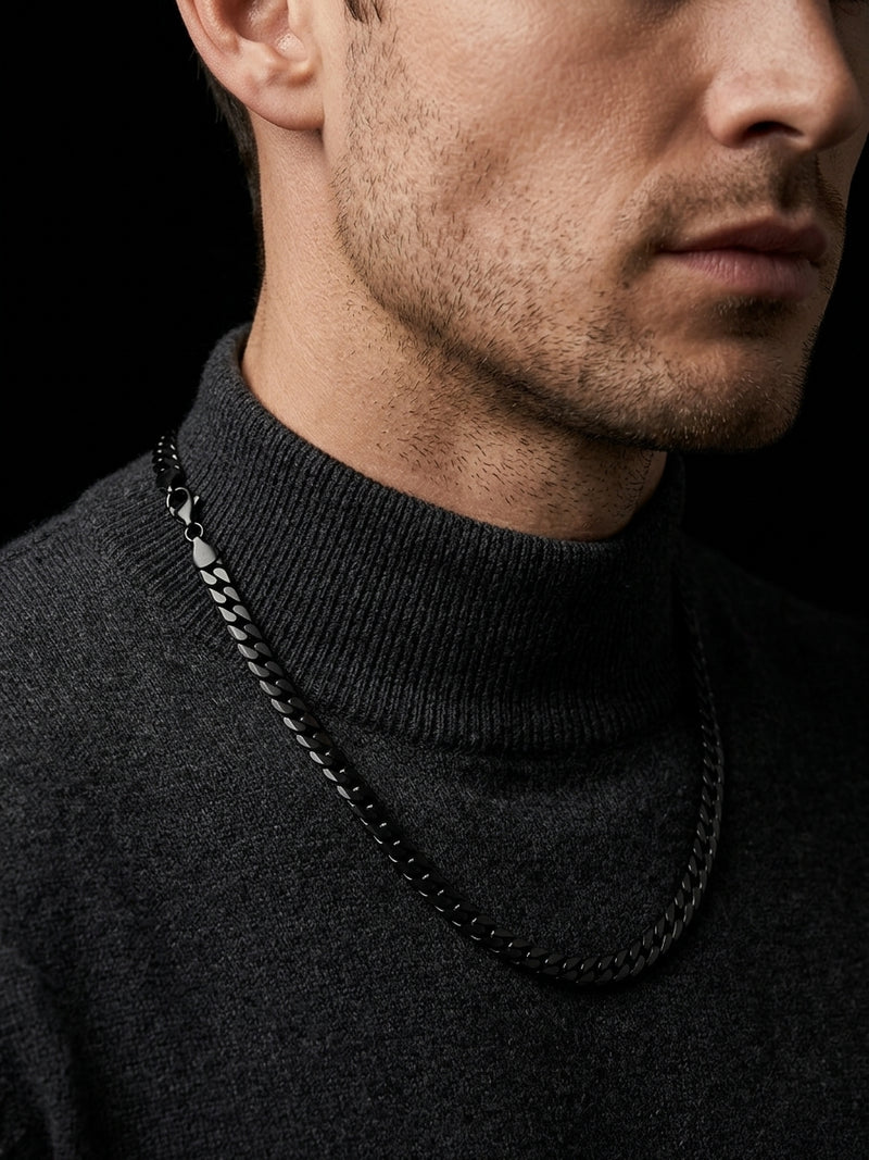 OBSIDIAN LINK NECKLACE